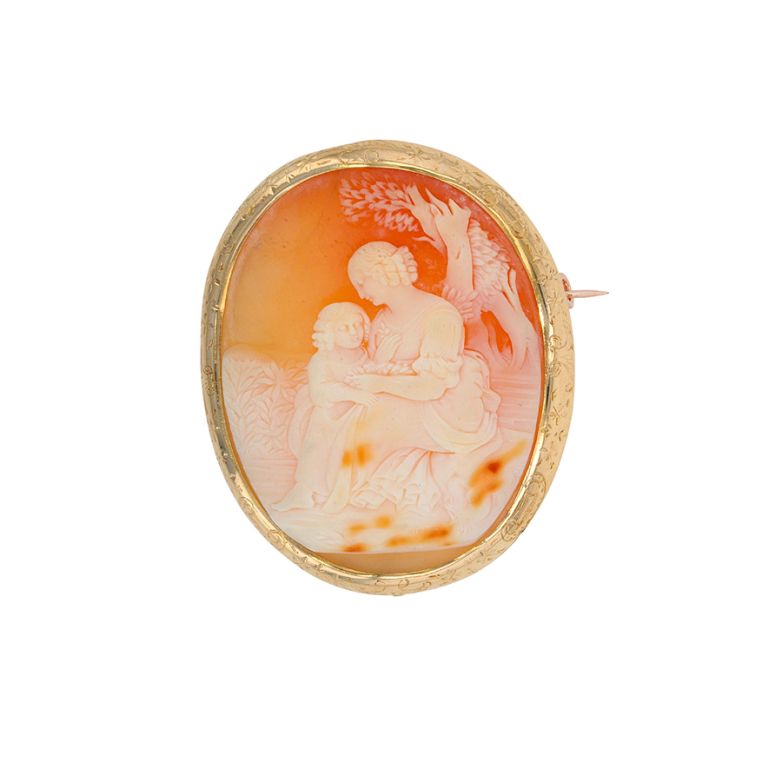Broche ancienne Camée or jaune 21.84g Comme neuf -  reconditionné disponible sur Gemme Les Bijoux